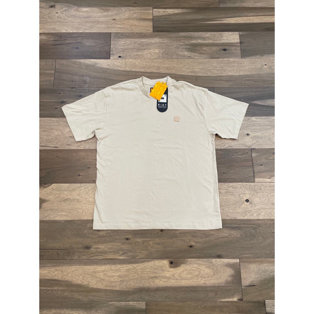 Riot Empire Neutral Beige Short Sleeve Top – Size L – NWT